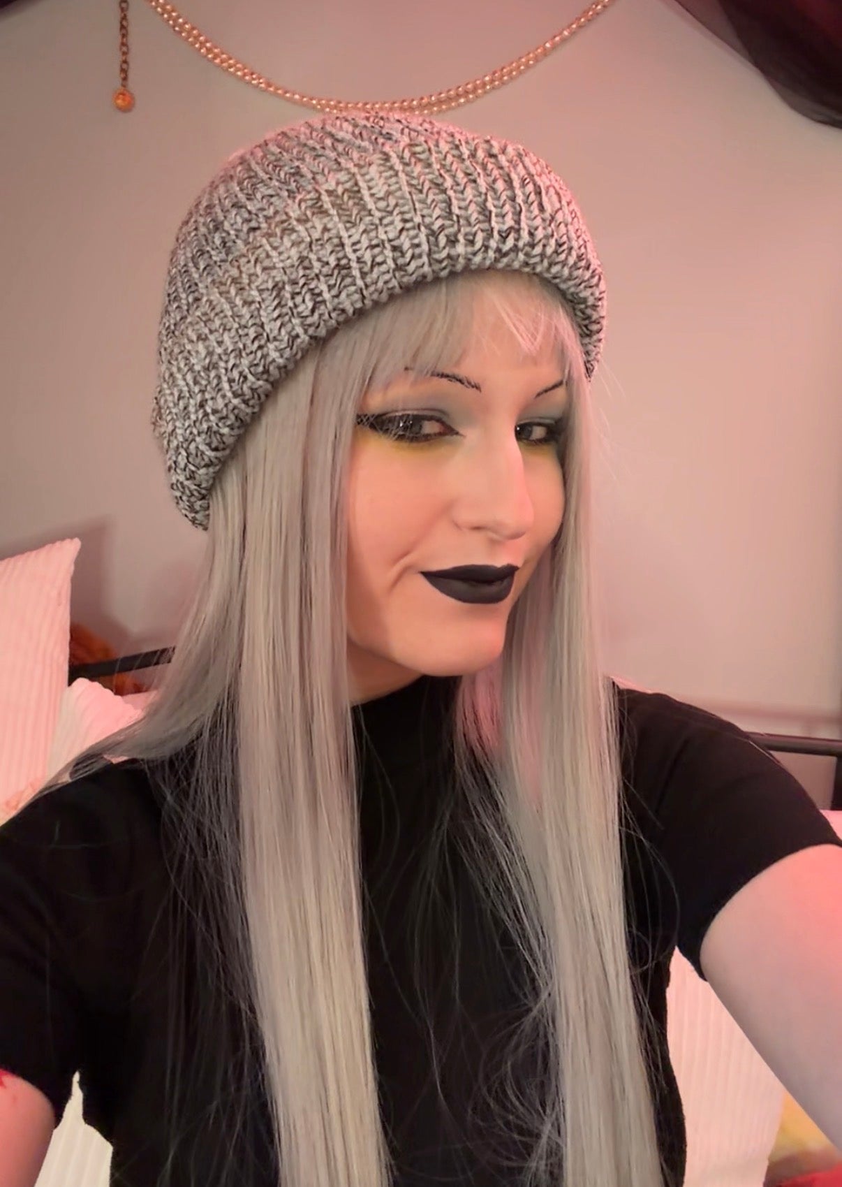 cookies and cream knit beanie!!