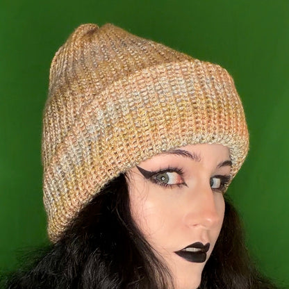 tan medley knit beanie!!