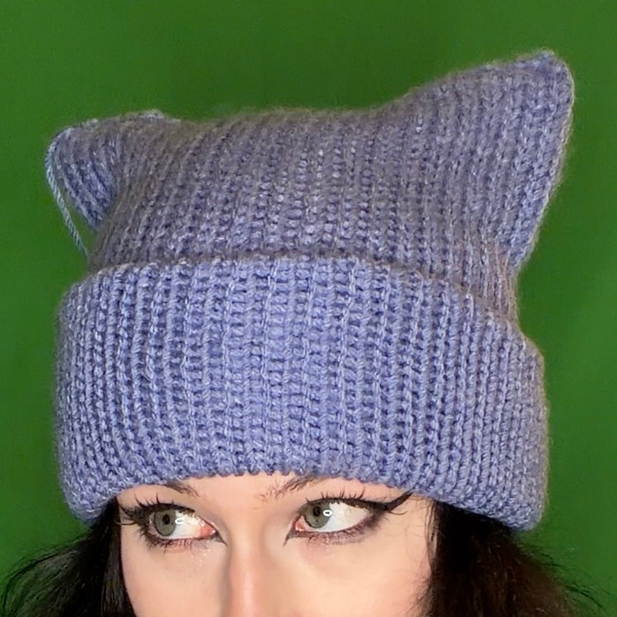 cornflower blue cat hat!!