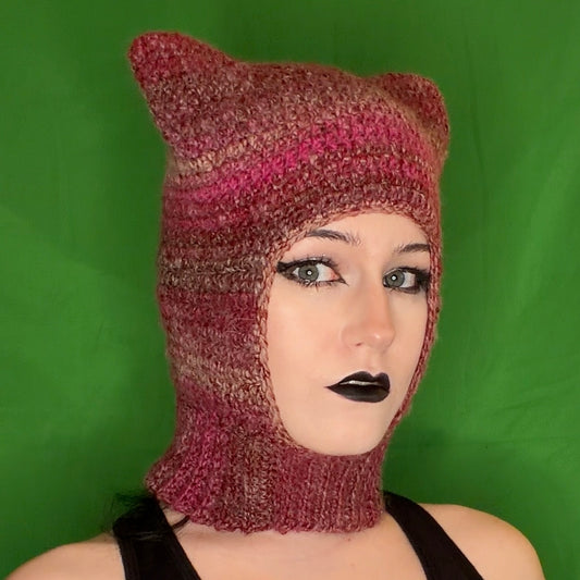 fuchsia cat hood :)
