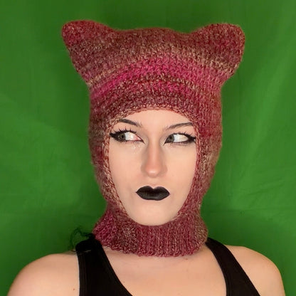 fuchsia cat hood :)