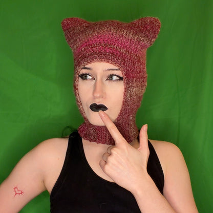fuchsia cat hood :)